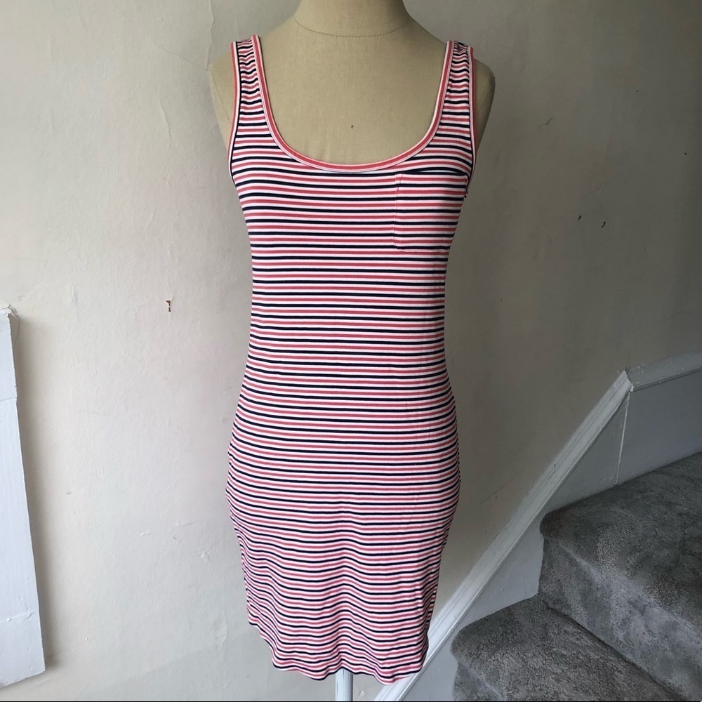 Jack Wills Womens Multicolor Sleeveless Striped Tank Dress EUC Size 4